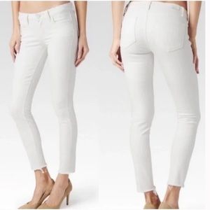 Paige Denim Verdugo Crop Raw Hem in Ultra White